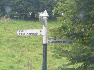Signpost near Glastonbury